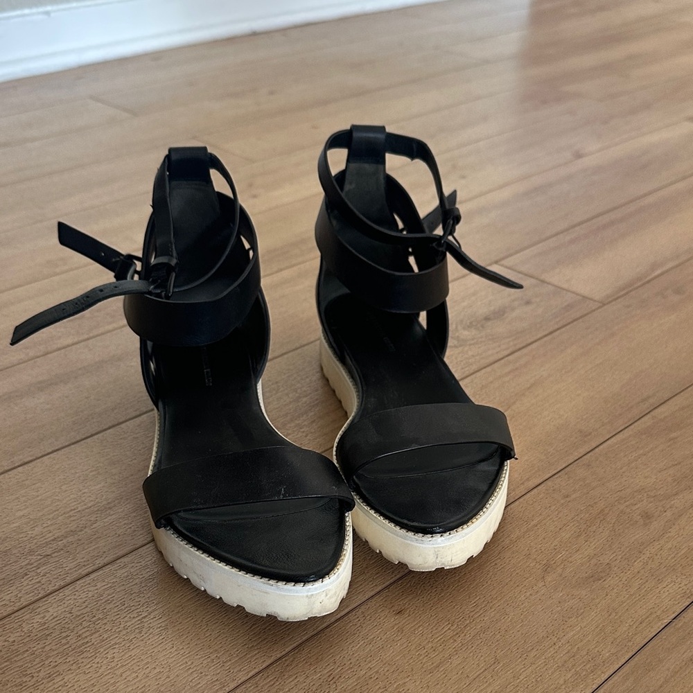 Alexander Wang Black Leather Sandals